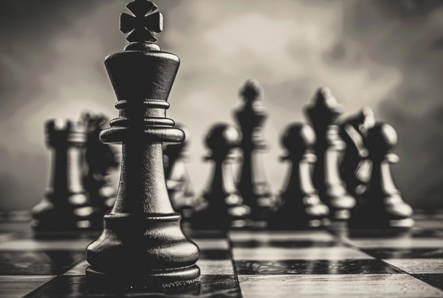 real estate marketing strategies on a chess board